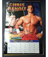 Vtg Authentic CHRIS BENOIT autograph on WCW 1998 Calendar FREE PRIORITY ... - $341.91 CAD