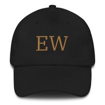 Initial Hat Letter EW Baseball Cap Embroidered Hat Black - £23.18 GBP