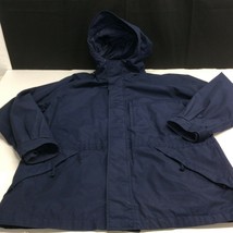 Eddie Bauer Men's Blue Outdoor Outfitters Polyester Nylon Hooded Coat Size XL - $28.47