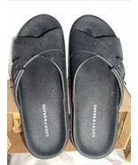 Lucky Brand PVC Black Slip On Sandals Size 8M New - $36.88 CAD