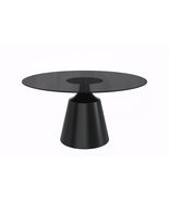 LeisureMod 60&quot; Round Mid-Century Modern Dining Table - Black Sintered St... - $23,832.34 MXN+