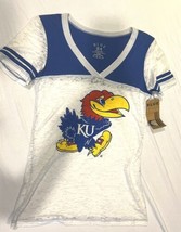 Women’s Kansas University Jayhawks Size Medium White Short Sleeve Shirt ... - $18.99