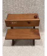 Vintage Wooden Small Desk ABC With Apple 13”height 14” Width - $99.00