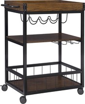 Linon&#39;S Augustus Metal And Wood Industrial Kitchen Cart. - £156.32 GBP