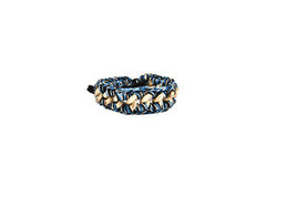 SANDRINE VRAUCKEN Damen Armbandknit Metallic Blau OS - £35.67 GBP
