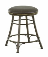 Dark Brown Backless Swivel Counter Stool - Bali Collection - $2,549.64 MXN