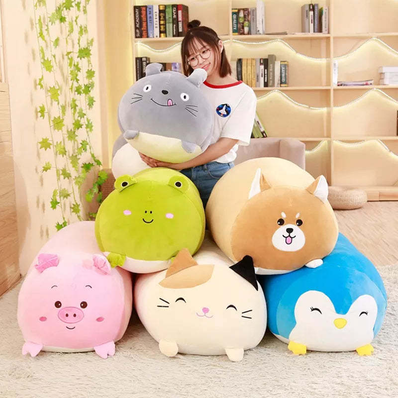28CM Soft Animal Cartoon Pillow Cushion Cute Fat Dog Cat Totoro Penguin Pig Frog - $3.52 - $3.66