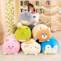 28CM Soft Animal Cartoon Pillow Cushion Cute Fat Dog Cat Totoro Penguin Pig Frog - $3.52+