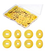 500 Pcs Gold Brass Washers For Paper Fasteners, Slotted Round Metal Plat... - £12.54 GBP
