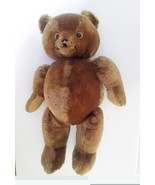 1940s era Vintage 18&quot; Character Novelty Co Teddy Bear Brown Mohair 5 joi... - £38.82 GBP