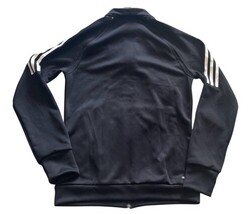 Adidas Full Zip Track Jacket Black White 3-Stripe Womens Size S NWT image 6