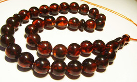 Islamic 33 Prayer beads Natural Baltic Amber Misbaha Worry prayer beads pressed - £66.49 GBP