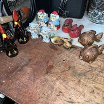 Lot of 6 Vintage Salt &amp; Pepper Shakers Bears, Birds, Cats &amp; Fish - $39.99
