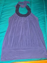 Dots Dress Women&#39;s Large Beaded Halter Neck Relaxed Summer Boho Preppy (AE) - £21.35 GBP