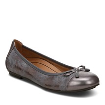 Vionic spark minna ballet shoes - wide width in Pewter Metallic Snake - £54.10 GBP