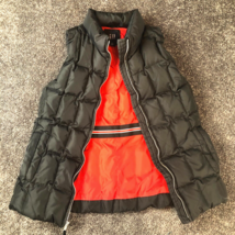 Gap Vest Womens Small Black Red Puffer Down Fill Full Zip Y2K 00s VINTAGE - £20.11 GBP