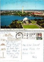 Washington D.C. Jefferson Memorial Washington Monument Posted 1974 CA Po... - $9.40