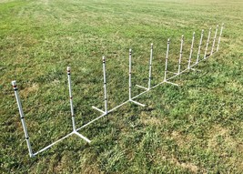 Dog Agility Equipment 12 Weave Poles on a PVC Base  FREE US shipping - £108.02 GBP