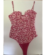 NWT Zara Pink White Floral Corset Bodysuit Adjustable Strap Shabby Chic ... - £15.24 GBP