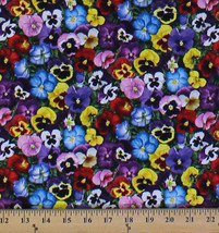 Lovely Pansies Pansy Flowers Floral Cotton Fabric Print by the Yard D587.35 - £25.16 GBP