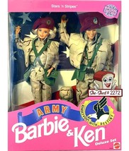 Stars and Stripes Army Barbie &amp; Ken Deluxe Set 5626 by Mattel Vintage 1992 - £39.78 GBP