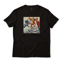 Gundam Heavyarms in Great off Kanagawa Wave Anime Graphic Tee - £19.97 GBP+