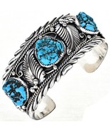 Navajo BIG BOY BRACELET Mens Cuff TURQUOISE SILVER Colin Farrell&#39;s Style... - £544.16 GBP+