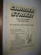 1977 Carrier Strike! Board Game Piece: Instruction Sheet - £0.79 GBP