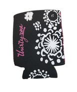 Thirty-one Brand Drink Koozie Insulated Drink Holder Black Floral Brushs... - £6.01 GBP