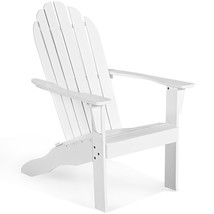 Acacia Wood Outdoor Adirondack Chair with Ergonomic Design-White - Color... - £107.58 GBP