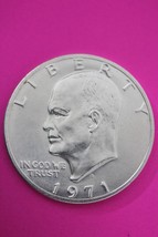 Gem BU 1971 S Ike Eisenhower 40% Silver Dollar You Get Same Coin In Pics... - $19.99