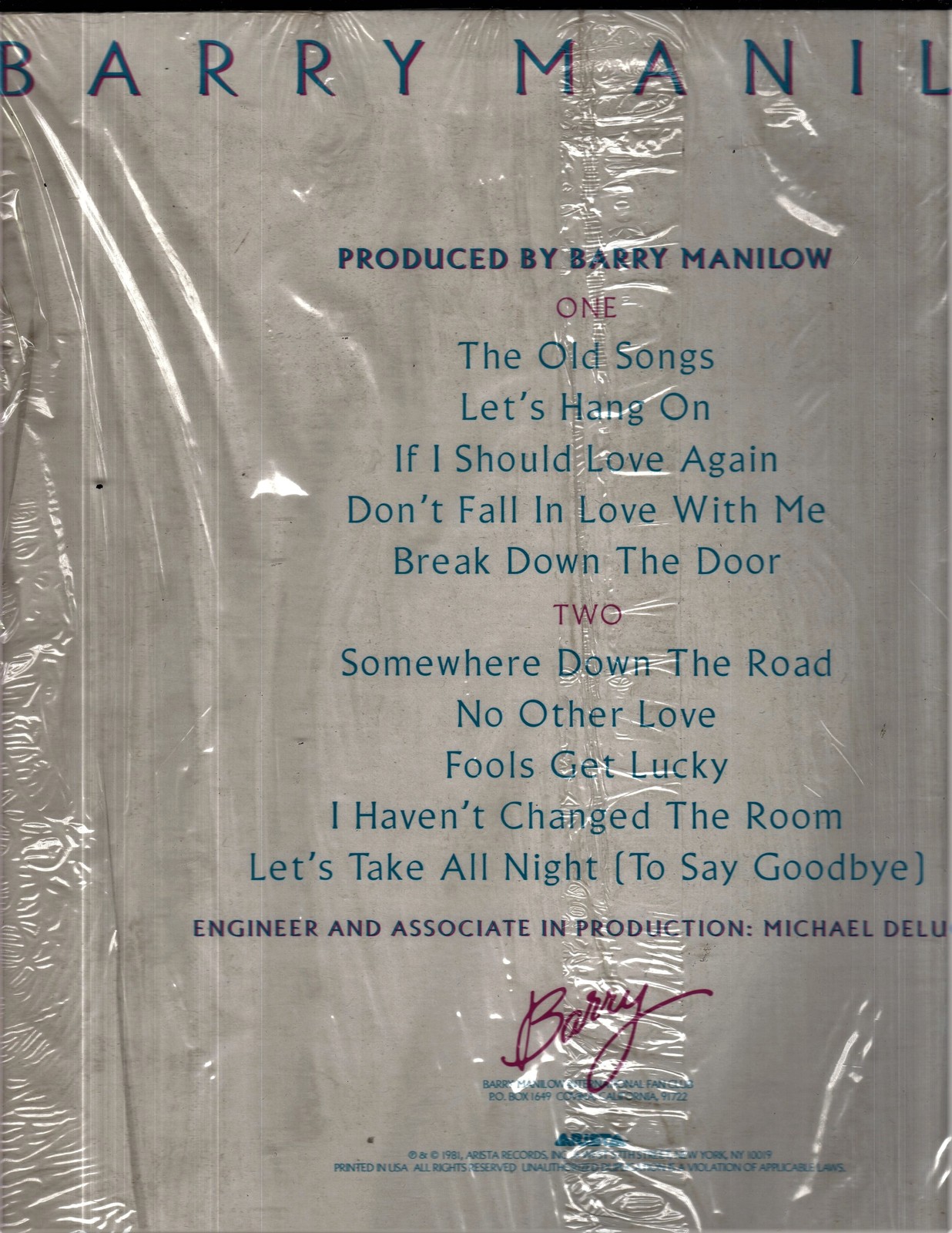 Barry Manilow - LP - If I Should Love Again Item image 3