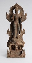 Antique Indonesian Style Javanese Standing Protection Buddha Statue - 27cm/11&quot; - £793.86 GBP