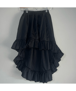 Girls black steam punk high low skirt size 8 - $466.46 MXN