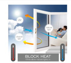 One Way Mirror Window Tint Privacy Film UV Blocking Heat Control Self Ad... - $18.60+
