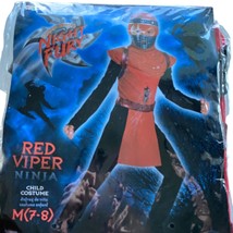 Disguise Red Viper Ninja Classic Costume Boys Medium 7/8 Halloween Night Fury  - £12.44 GBP