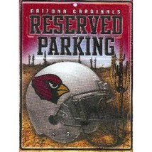 11&quot; arizona cardinals nfl football helmet logo reserved parking sign usa made - £24.04 GBP