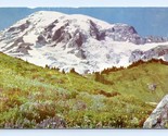 Mount Rainier From Alta Vista rainier National Park WA UNP Chrome Postca... - $2.67