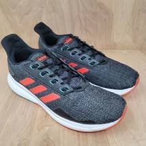 Adidas 9 Mens Sneakers Size 9 M Running Shoes Gray Orange Casual Duramo - £30.23 GBP