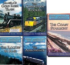 Great American Rail Journeys VHS Set Of 5 Railroad Trains 2003 Vintage D... - $70.06 CAD