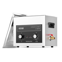 VEVOR Knob Control Ultrasonic Cleaner with Heater Timer &amp; Basket, 240W, 10L - $1,947.10 MXN