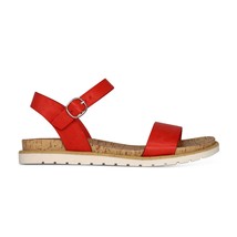 Sun Stone Womens 7 M Coral Orange Smooth Strappy Flat Sandals NIB XY4 - $466.20 MXN