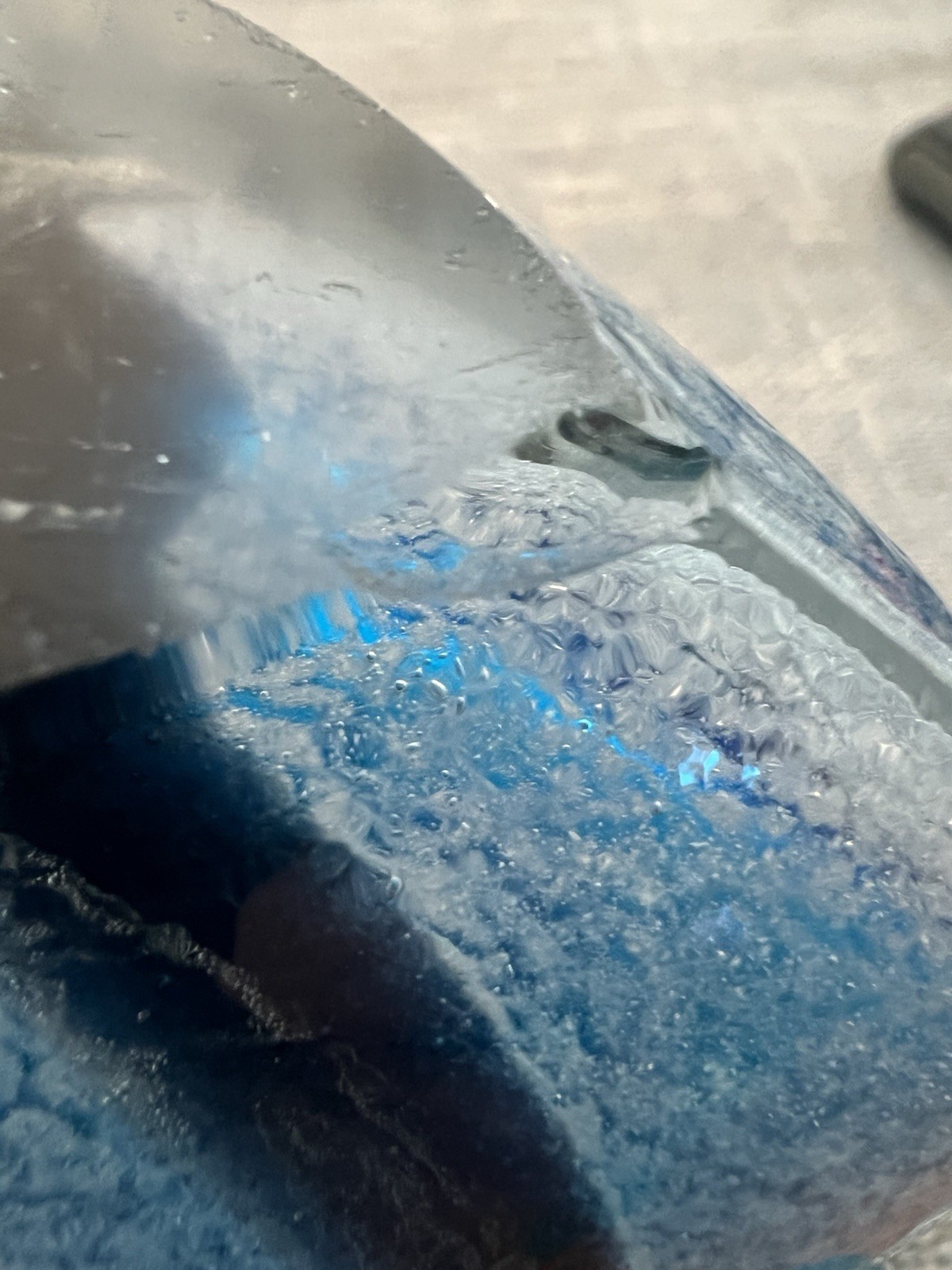 Vintage Art Glass Blue Black Figurine Fish Item image 6