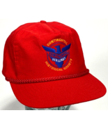 Continental Airlines Historical Society Trucker Hat-Red-Strapback-Rope B... - $610.43 MXN