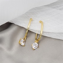Cubic Zirconia &amp; 18K Gold-Plated Ear Cuffs - £11.08 GBP