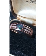 Vintage 1990-s 14 Ct Rolled Gold Fluorite Ring Size UK P US 7 1/2 - Hall... - $1,403.03 MXN