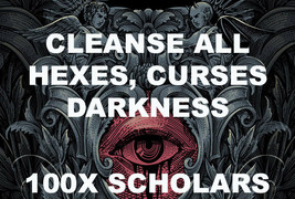 300X 7 SCHOLARS CLEANSE ALL HEXES CURSES & DARKNESS EXTREME MAGICK RING PENDANT - $299.77
