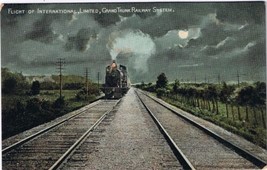 Postcard Train Flight Of International Limited Grand Trunk Railway System - £3.94 GBP