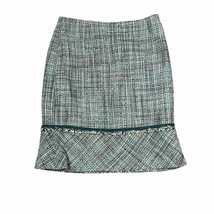 Liz Claiborne Pencil Skirt Size 4 Blue Green Lined Womens Acrylic Cotton... - £12.72 GBP