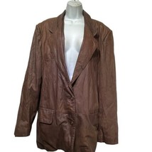 Vintage tutku show Size L Brown Boho leather jacket - £51.25 GBP